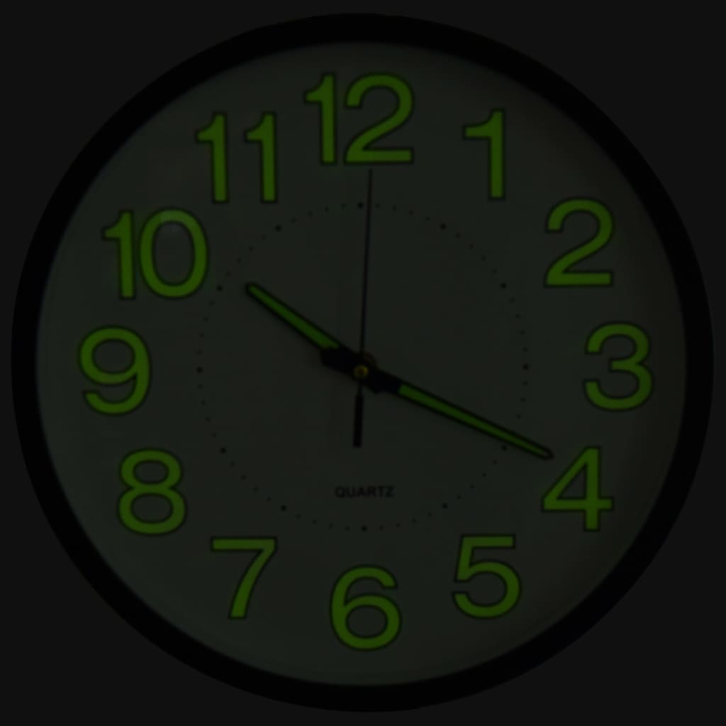 Luminous Wall Clock Black 30 cm