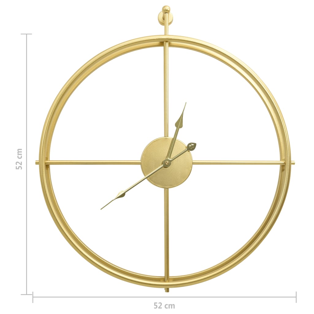 Wall Clock Gold 52 cm Iron