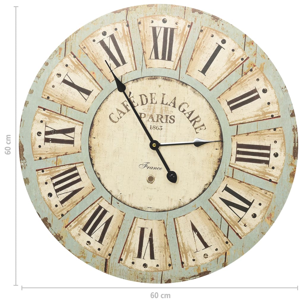 Wall Clock Multicolour 60 cm MDF
