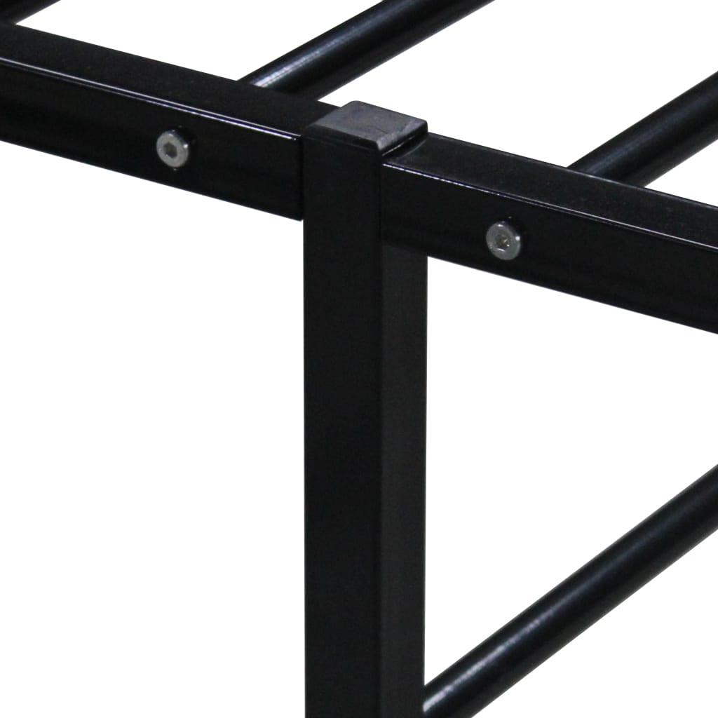 Bed Frame without Mattress Black Metal 100x200 cm