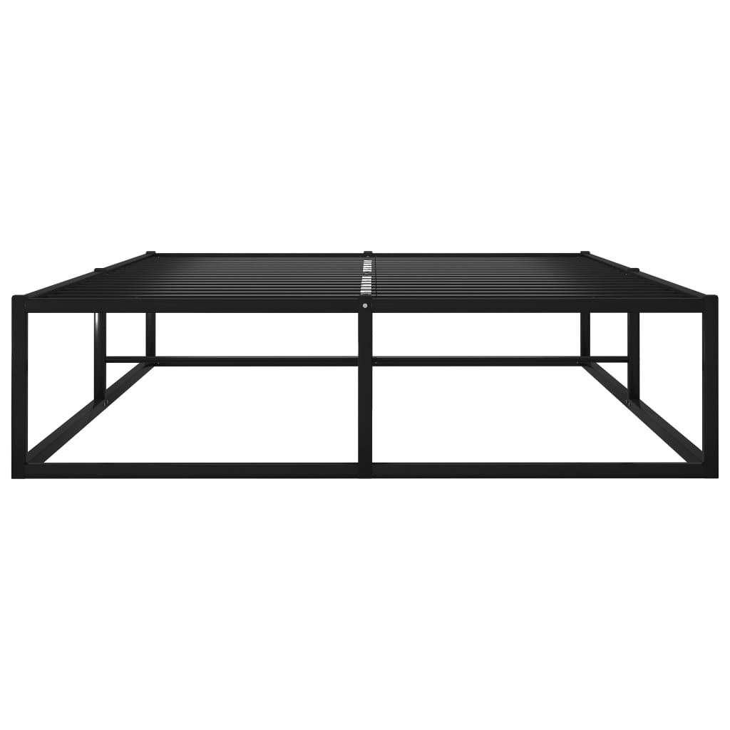 Bed Frame without Mattress Black Metal 120x200 cm