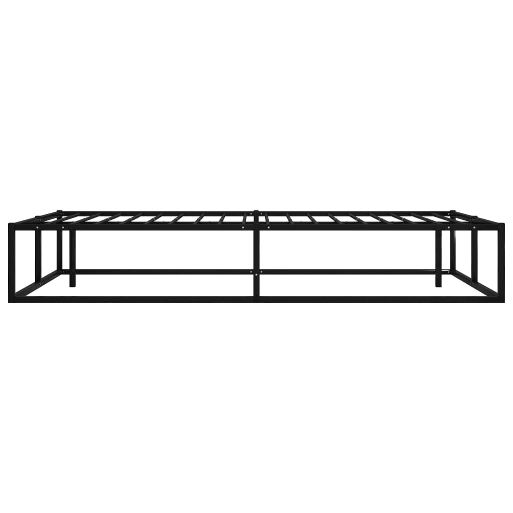 Bed Frame without Mattress Black Metal 120x200 cm