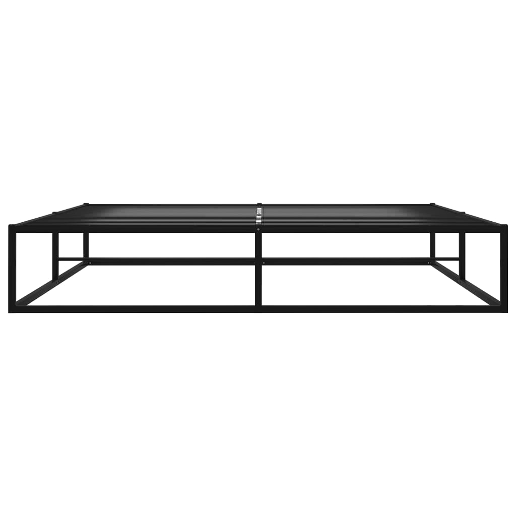 Bed Frame without Mattress Black Metal 140x200 cm