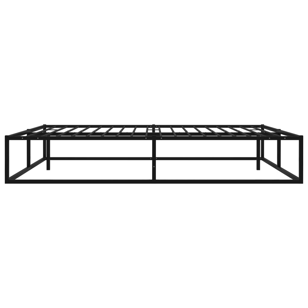 Bed Frame without Mattress Black Metal 140x200 cm