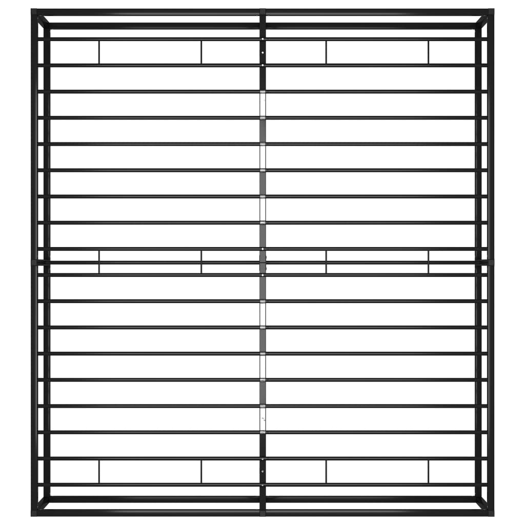 Bed Frame without Mattress Black Metal 140x200 cm