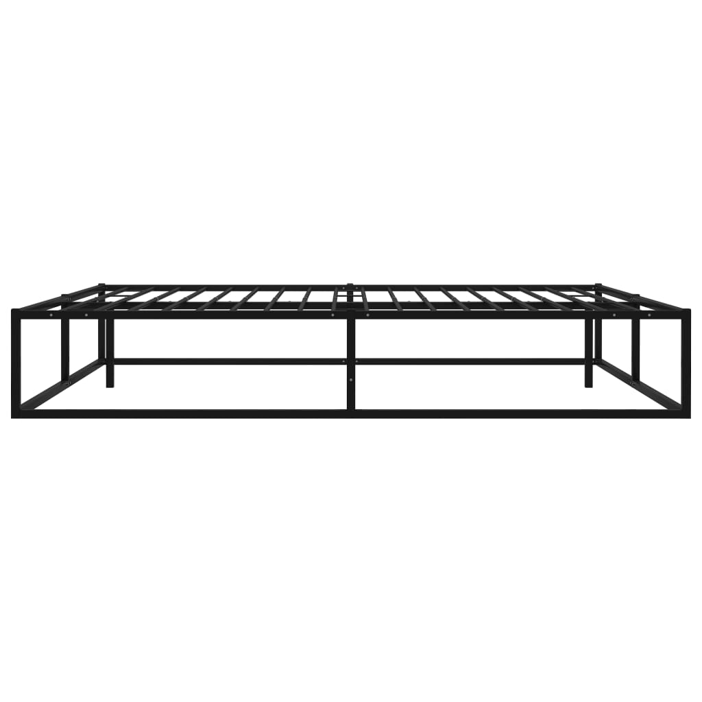 Bed Frame without Mattress Black Metal 160x200 cm