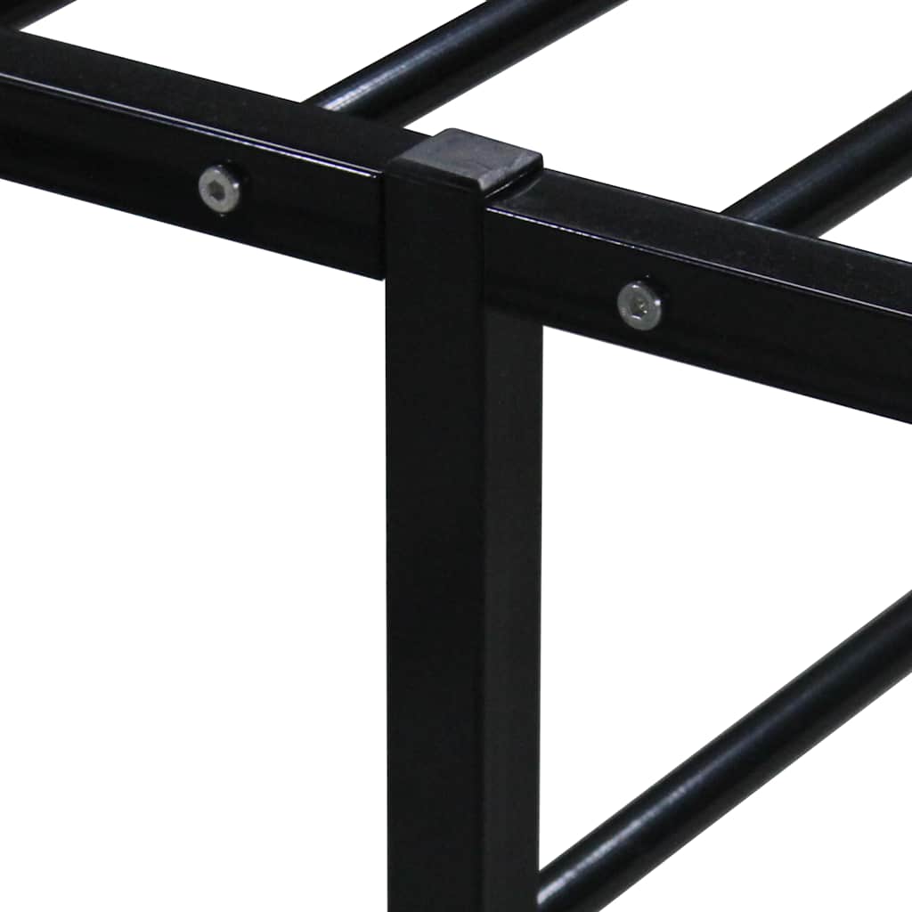 Bed Frame without Mattress Black Metal 160x200 cm