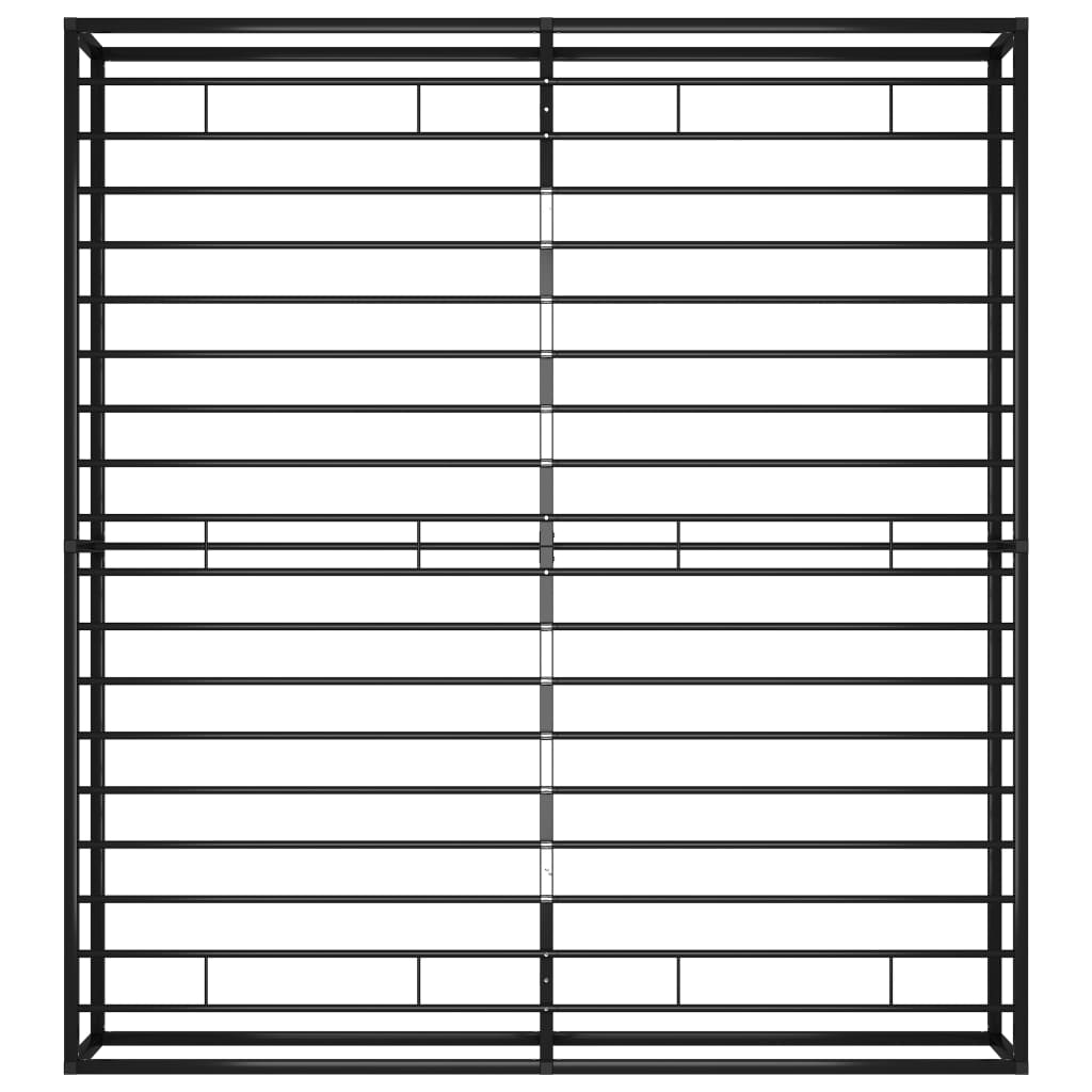 Bed Frame without Mattress Black Metal 160x200 cm