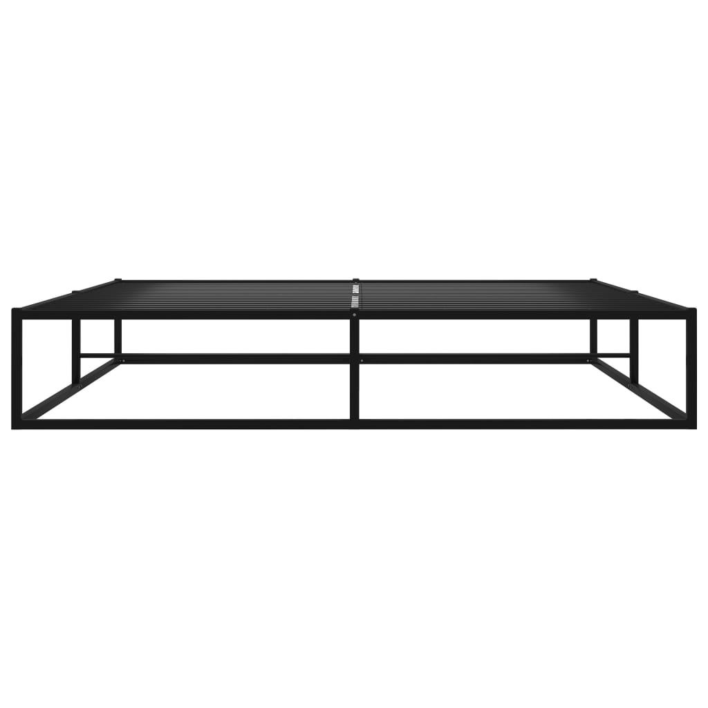 Bed Frame without Mattress Black Metal 180x200 cm Super King