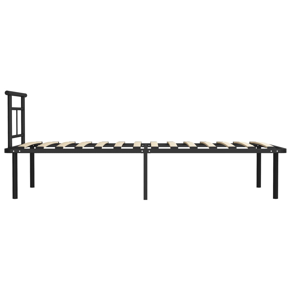 Bed Frame without Mattress without Mattress Black Metal 90x200cm