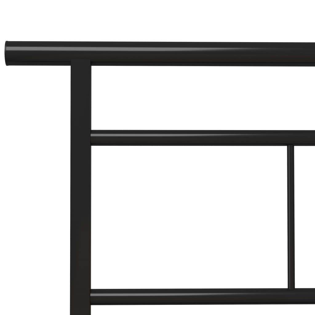 Bed Frame without Mattress without Mattress Black Metal 90x200cm