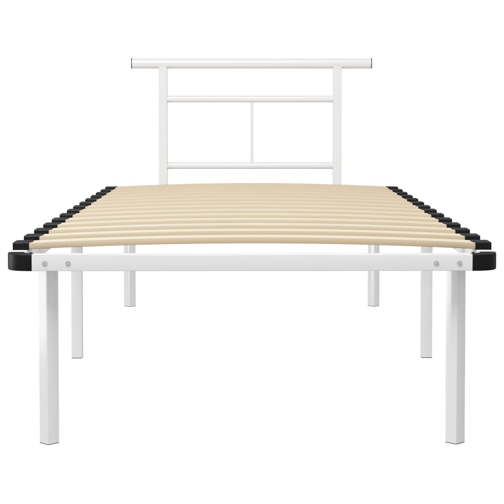 Bed Frame without Mattress without Mattress White Metal 90x200cm