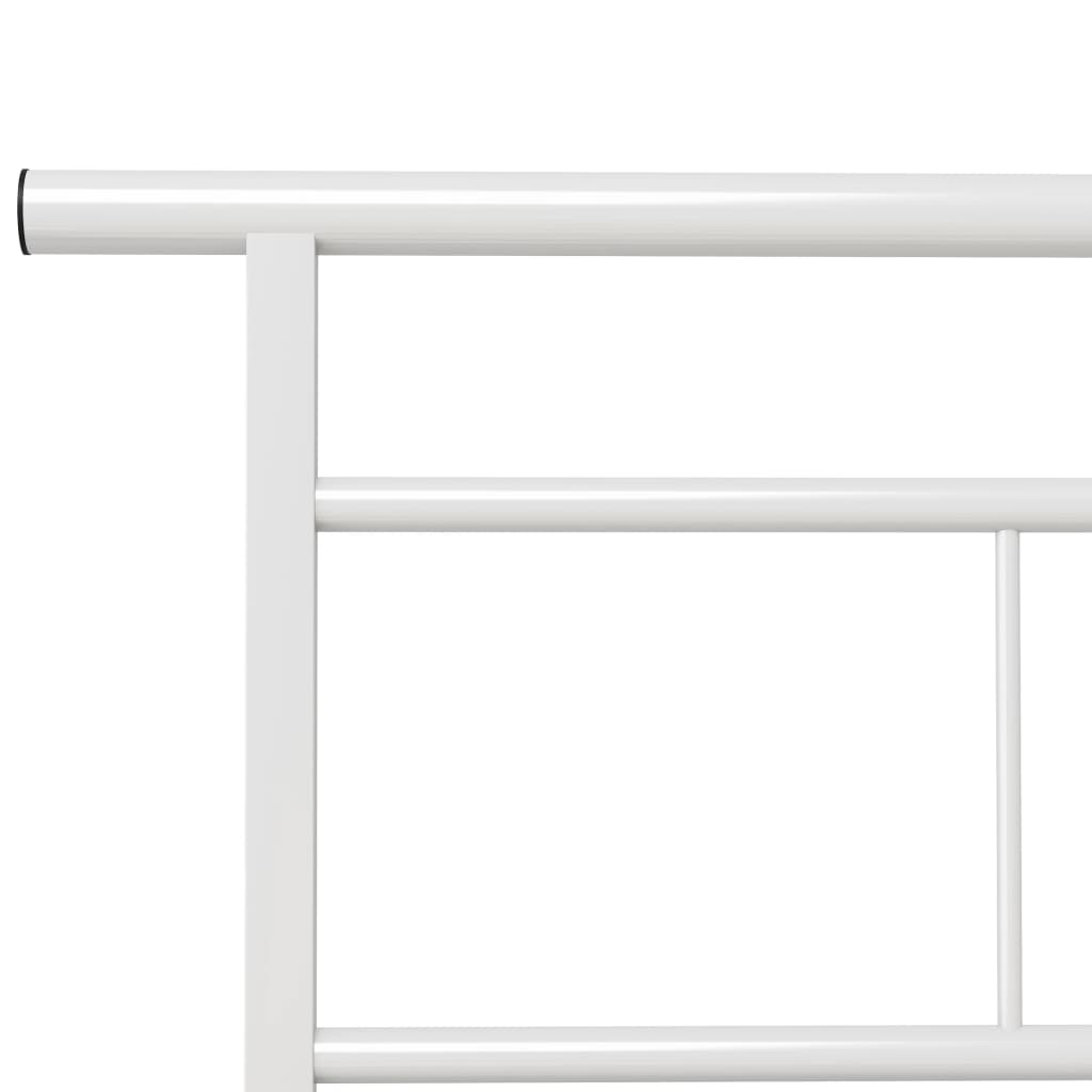 Bed Frame without Mattress without Mattress White Metal 90x200cm