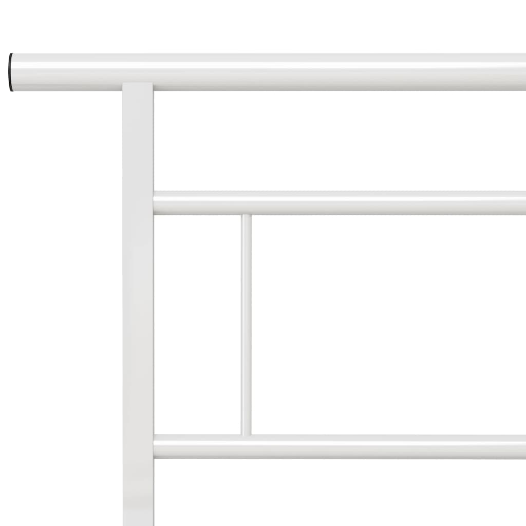 Bed Frame without Mattress White Metal 140x200cm