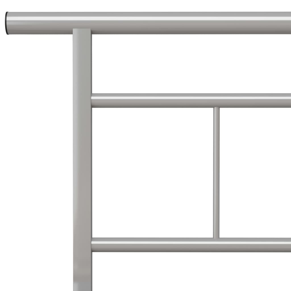 Bed Frame without Mattress Grey Metal 200x200cm