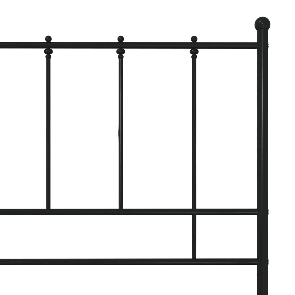 Bed Frame without Mattress Black Metal 120x200 cm