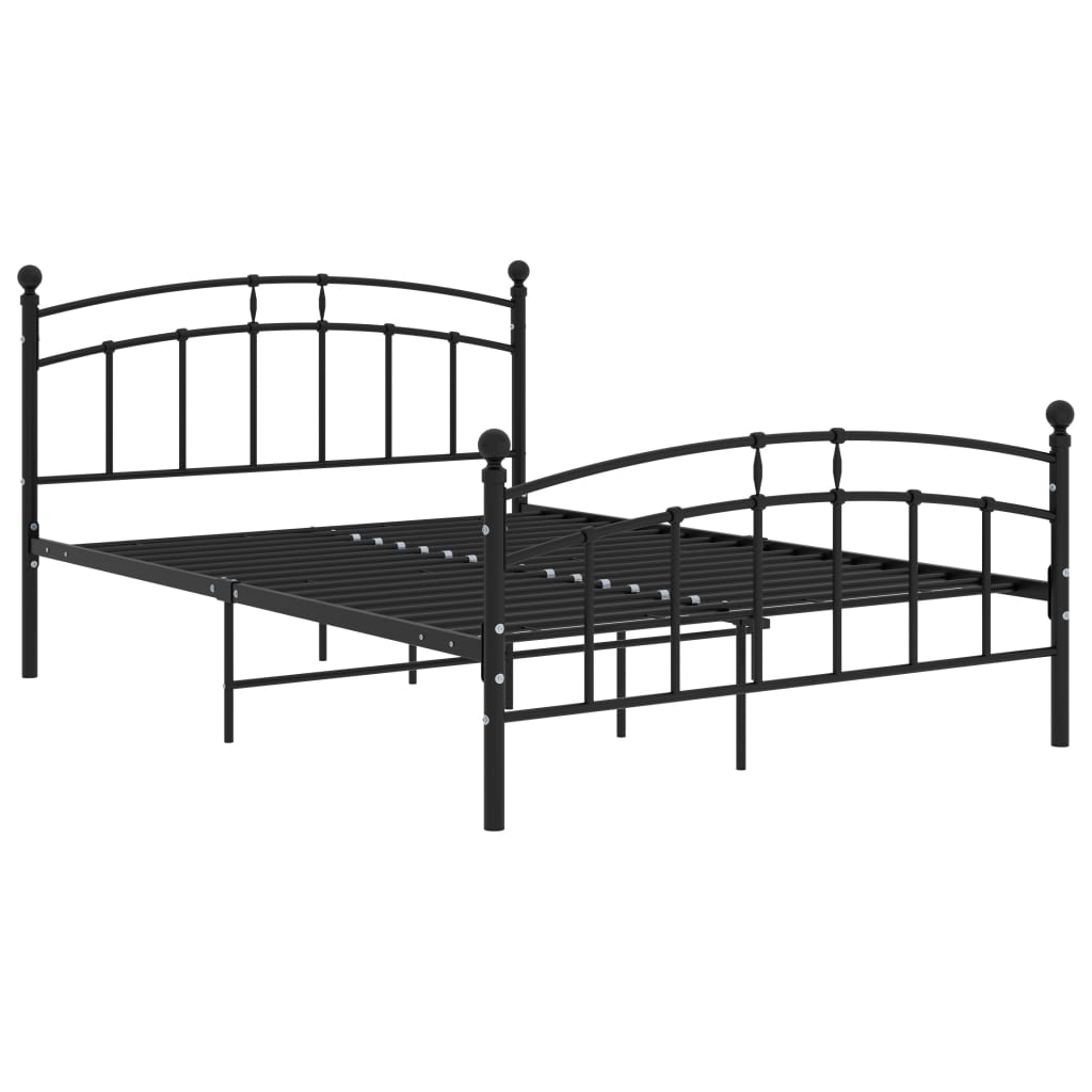 Bed Frame without Mattress Black Metal 200x200 cm
