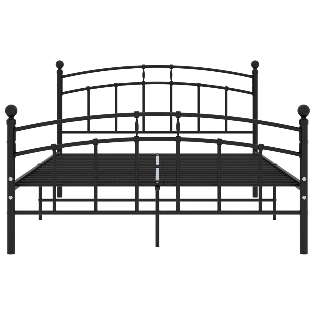 Bed Frame without Mattress Black Metal 200x200 cm