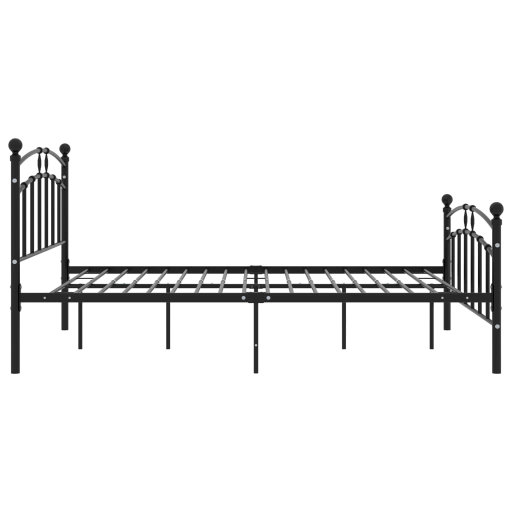 Bed Frame without Mattress Black Metal 200x200 cm