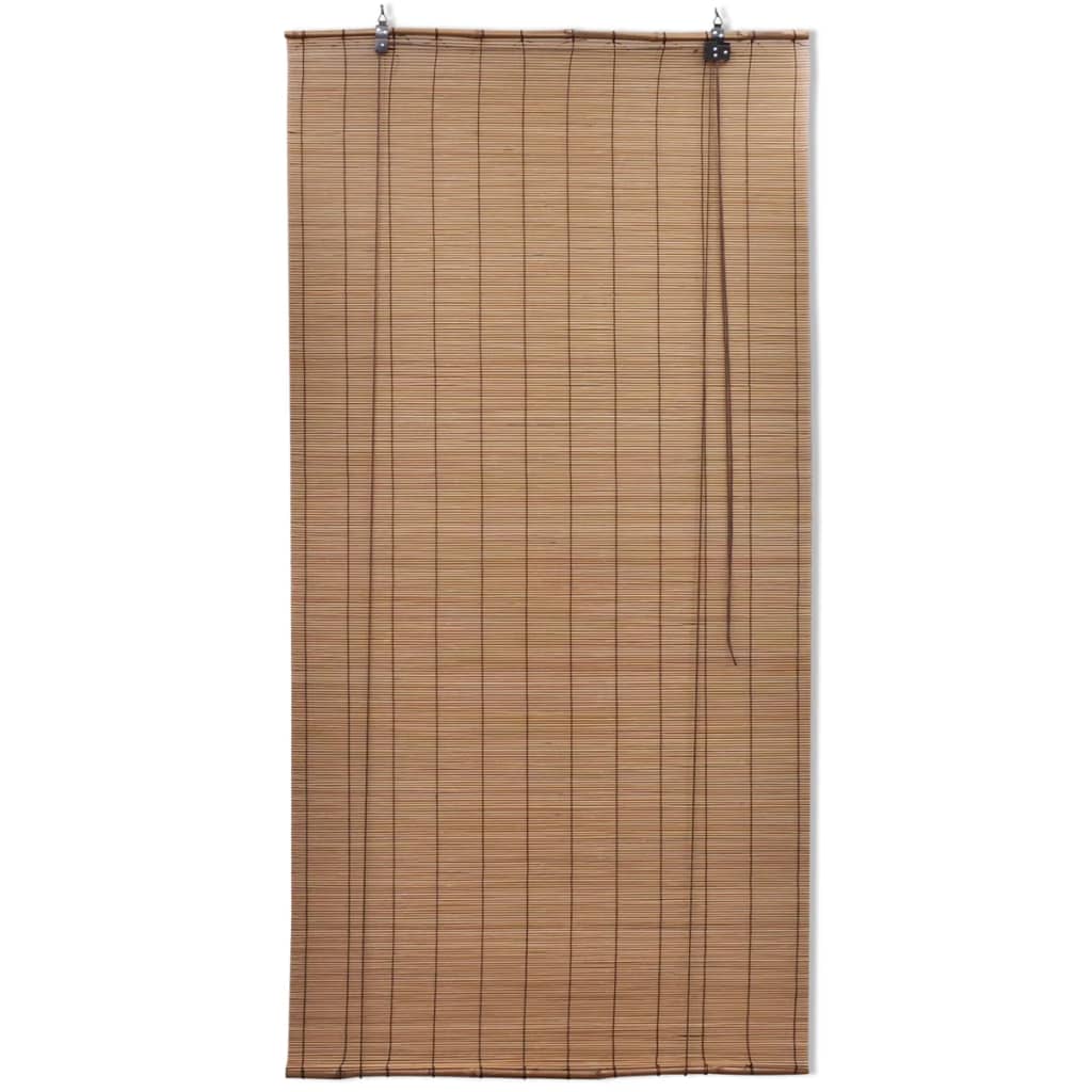 Bamboo Roller Blinds 2 pcs 80 x 160 cm Brown