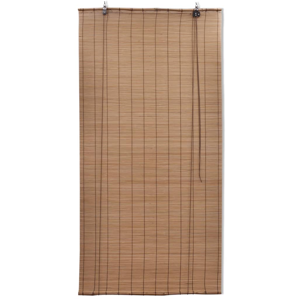 Bamboo Roller Blinds 2 pcs 100 x 160 cm Brown