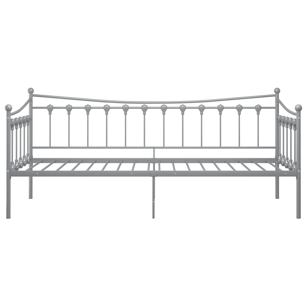 Sofa Bed Frame without Mattress Grey Metal 90x200 cm
