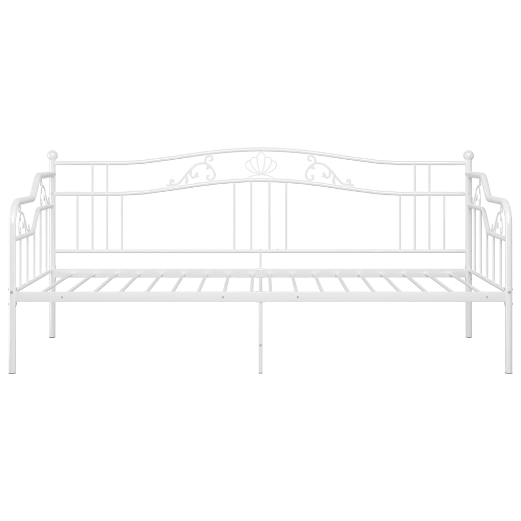 Sofa Bed Frame without Mattress White Metal 90x200 cm
