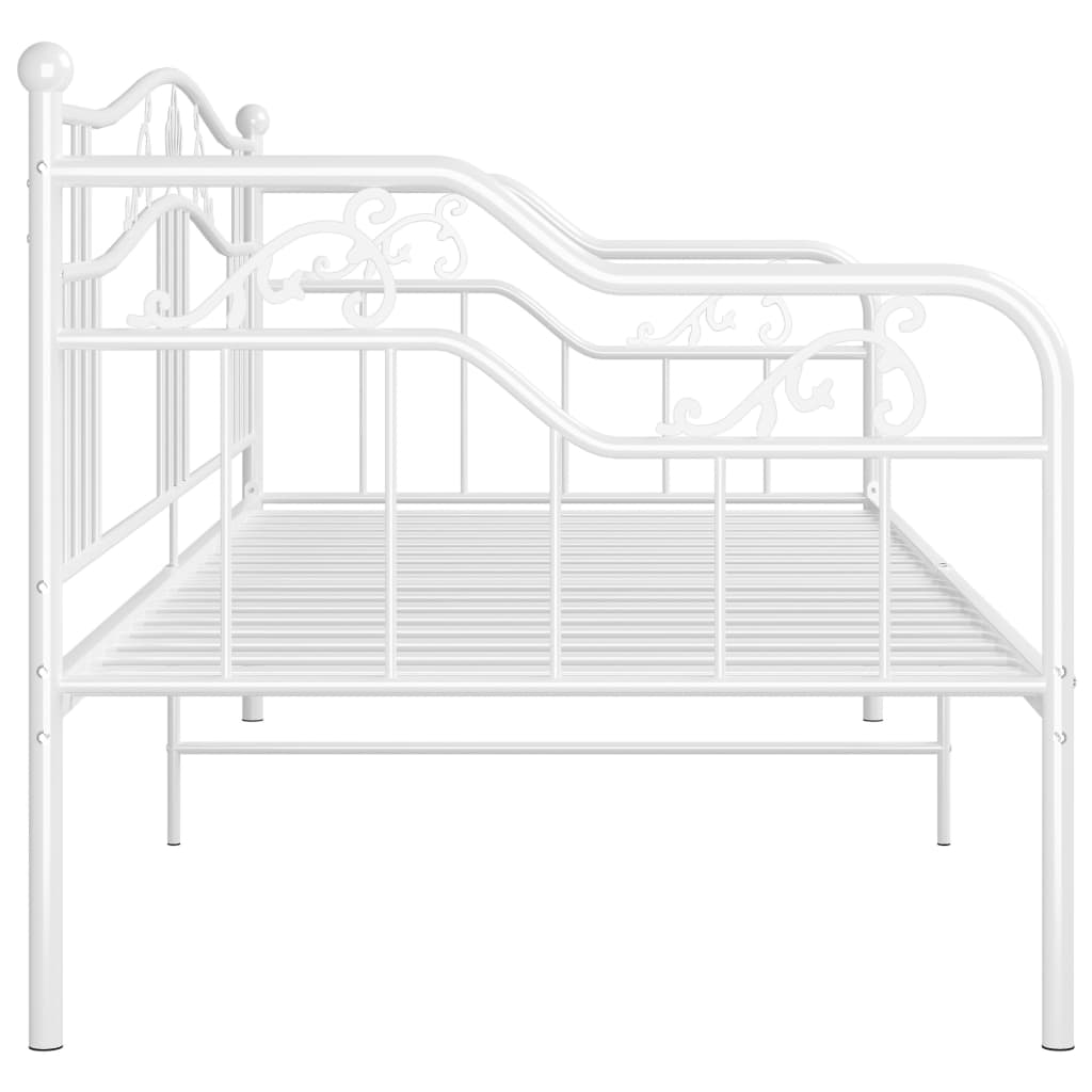 Sofa Bed Frame without Mattress White Metal 90x200 cm