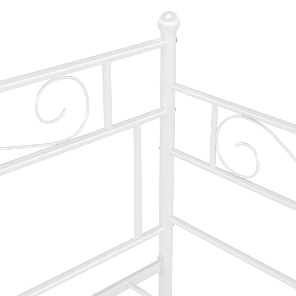Sofa Bed Frame without Mattress White Metal 90x200 cm