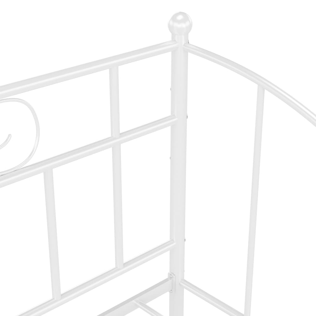 Sofa Bed Frame without Mattress White Metal 90x200 cm