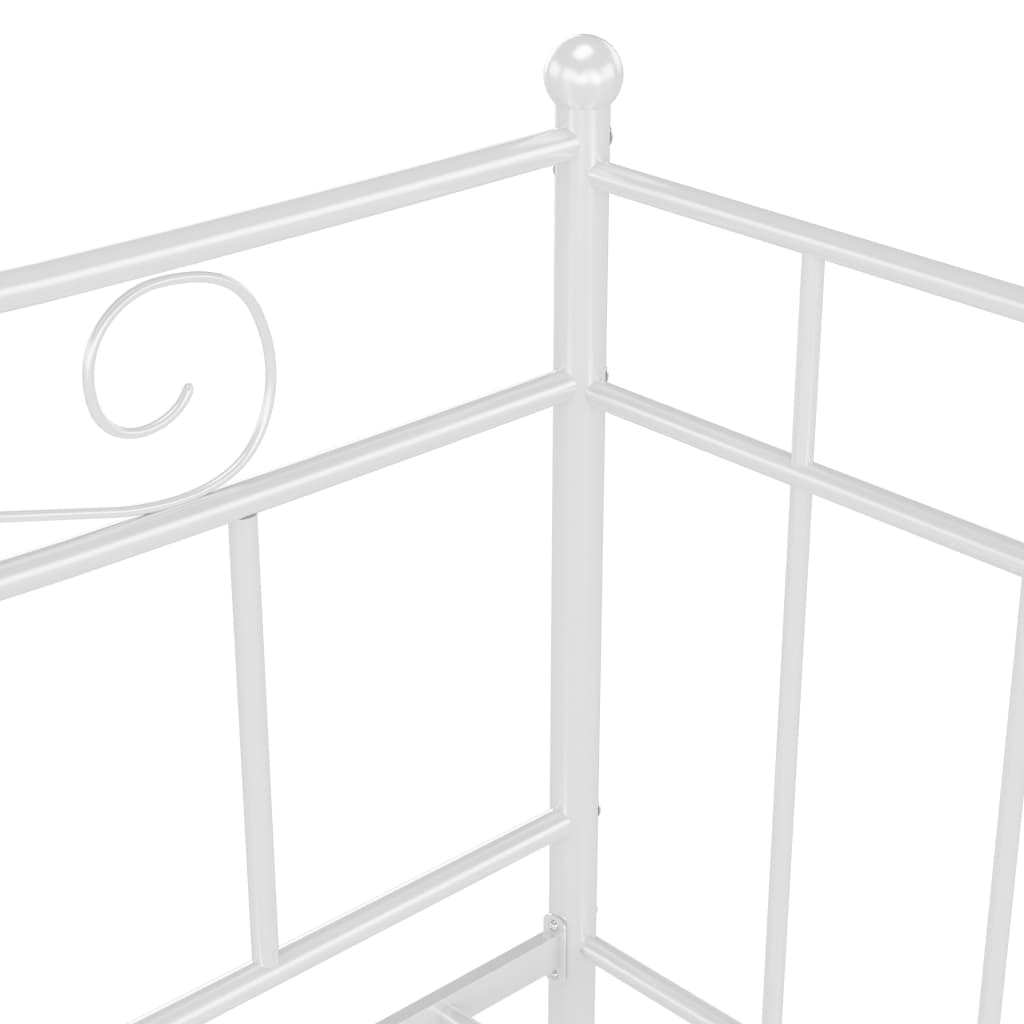 Sofa Bed Frame without Mattress White Metal 90x200 cm