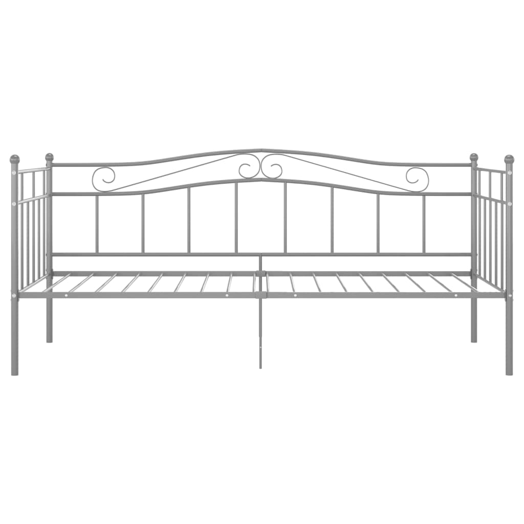 Sofa Bed Frame without Mattress Grey Metal 90x200 cm