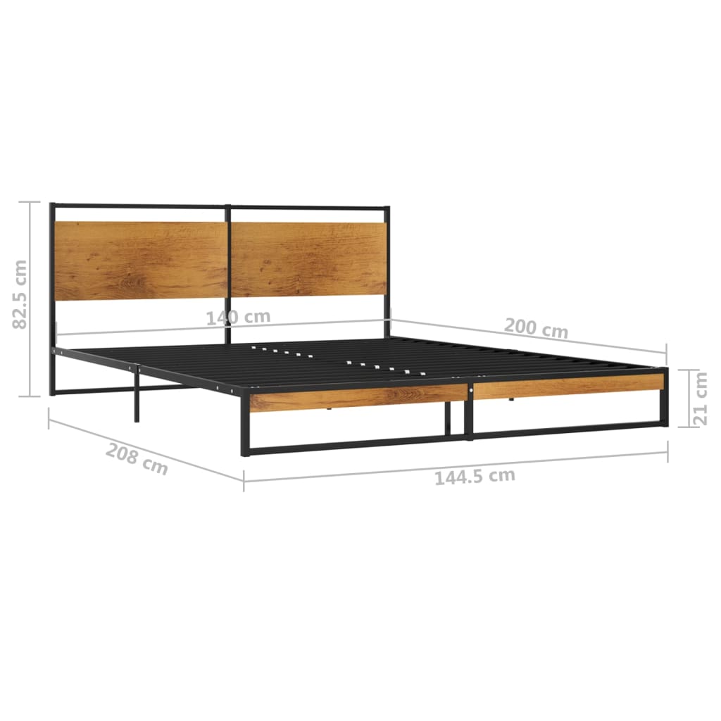 Bed Frame without Mattress Metal 140x200 cm