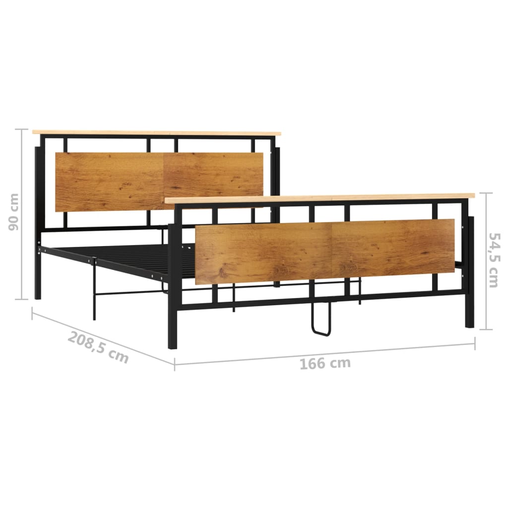 Bed Frame without Mattress Metal 160x200 cm