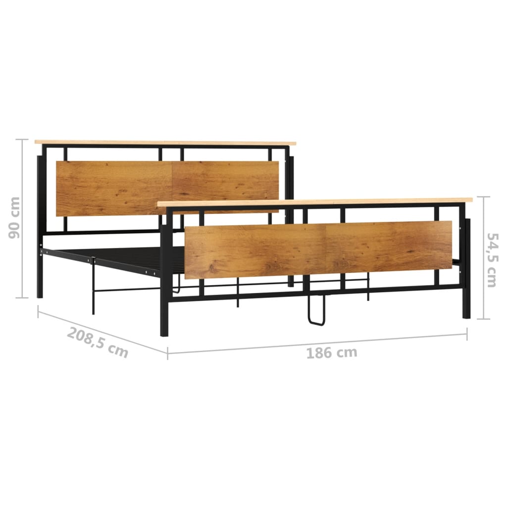 Bed Frame without Mattress Metal 180x200 cm Super King