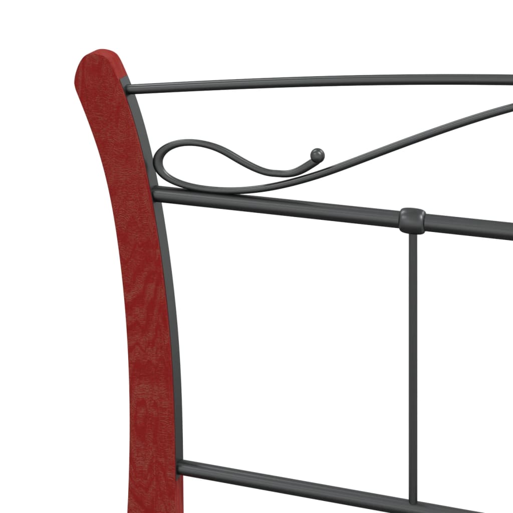 Bed Frame without Mattress Black Metal 120x200 cm