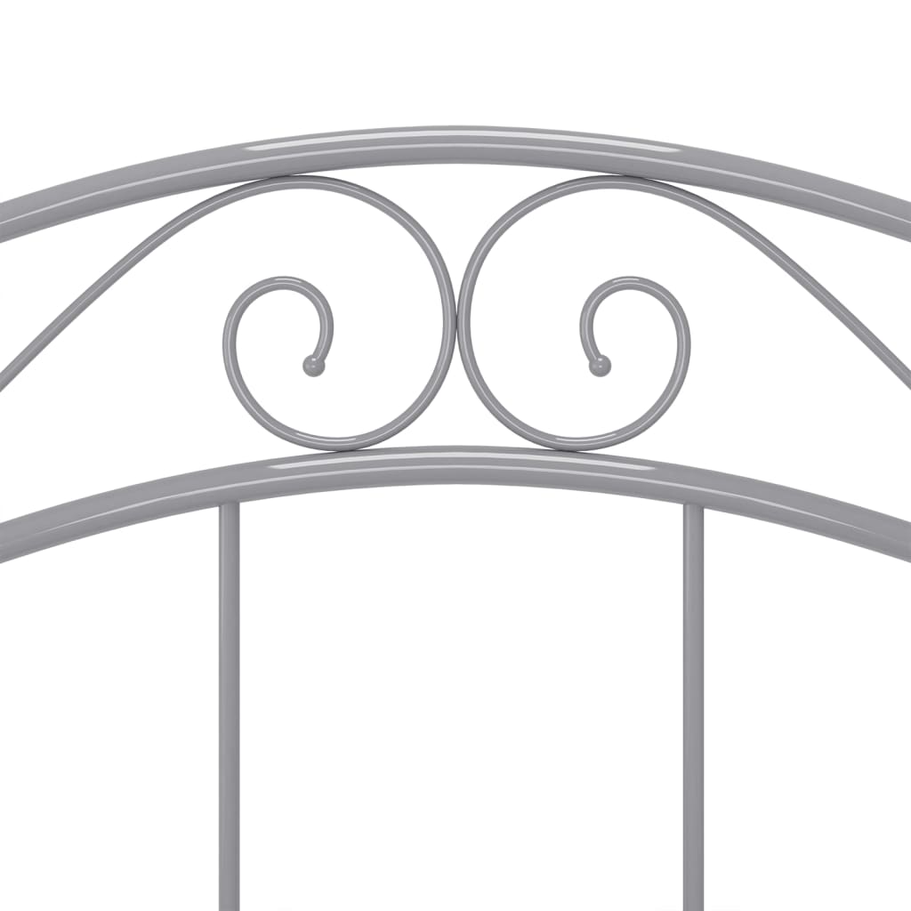 Bed Frame without Mattress Grey Metal 90x200 cm