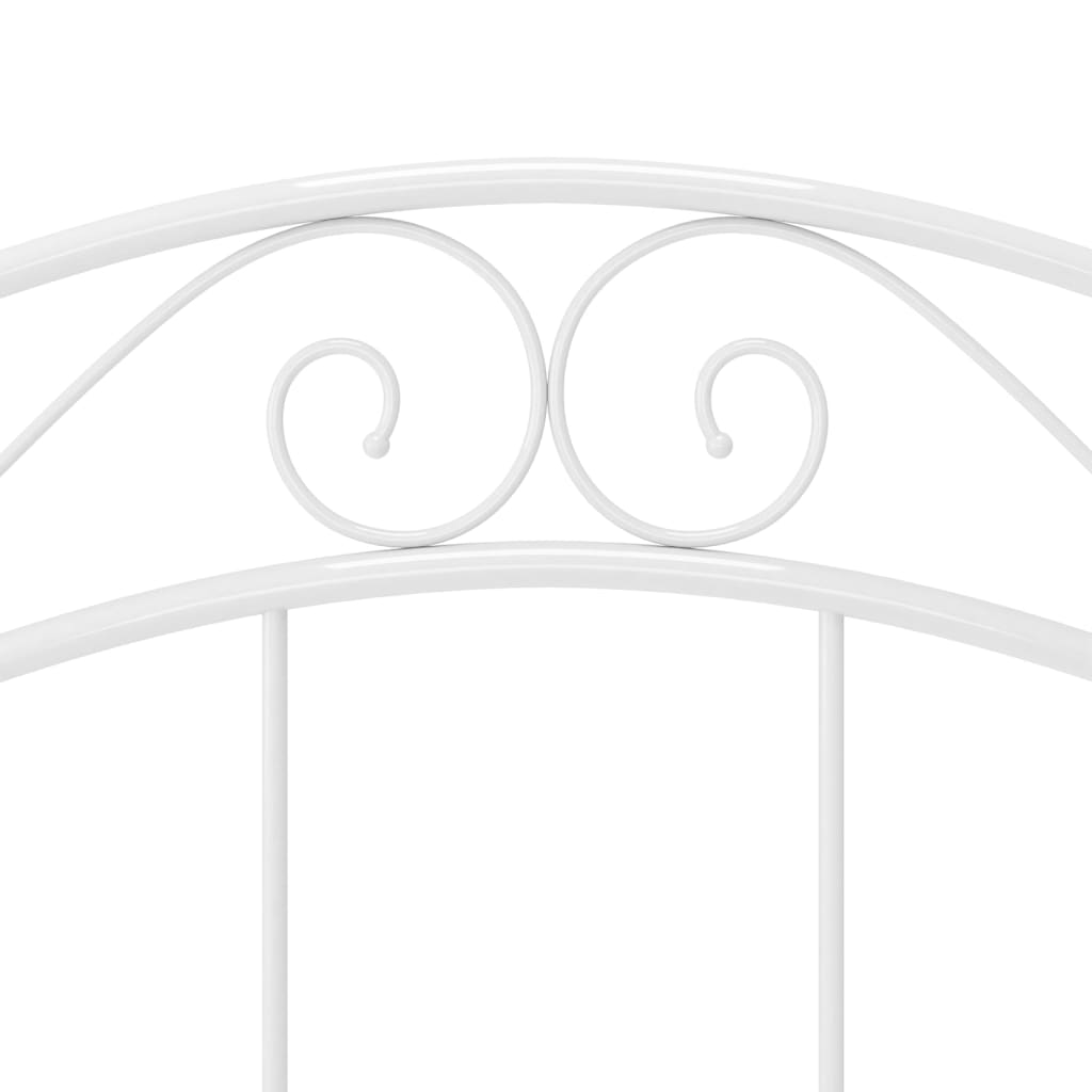 Bed Frame without Mattress White Metal 100x200 cm