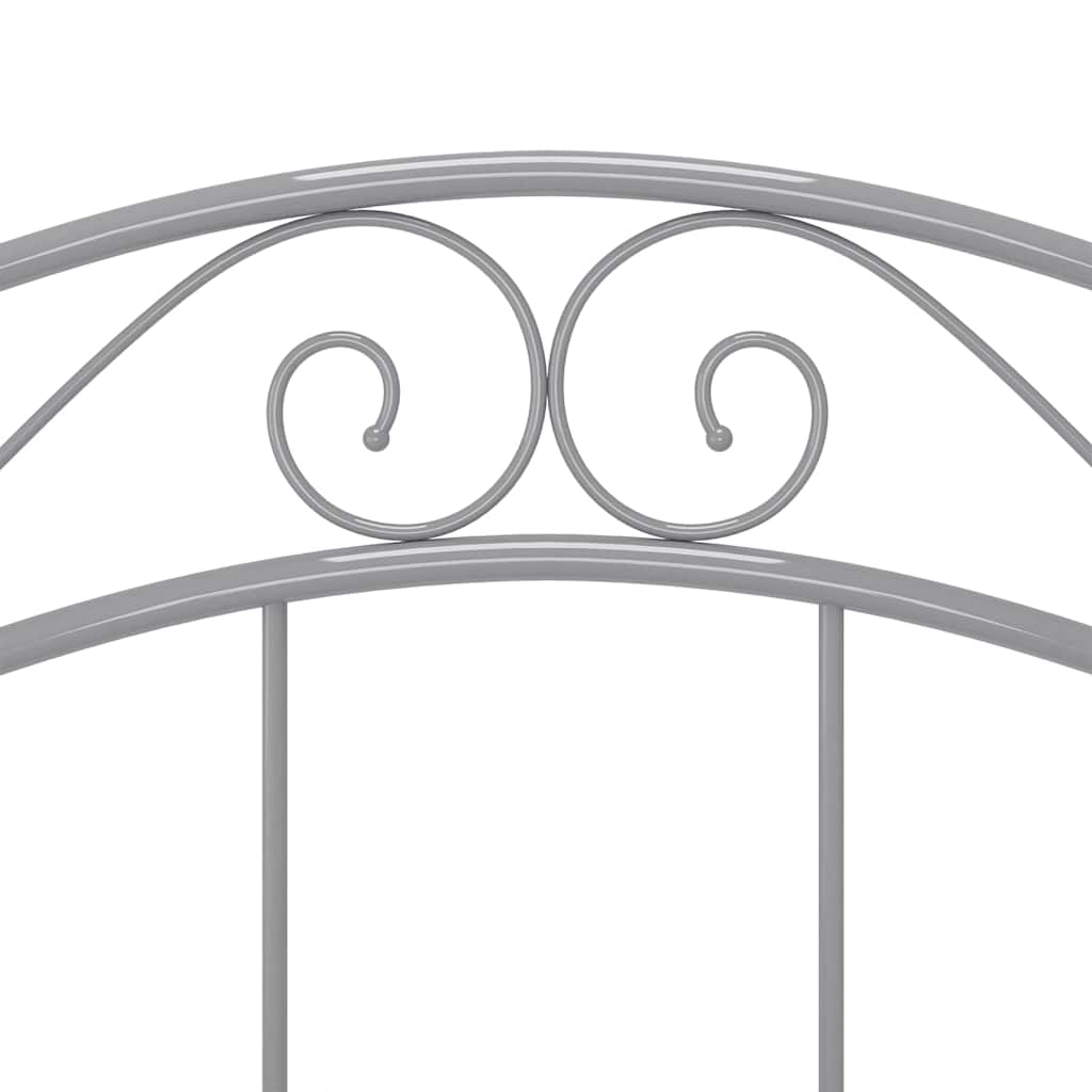 Bed Frame without Mattress Grey Metal 100x200 cm