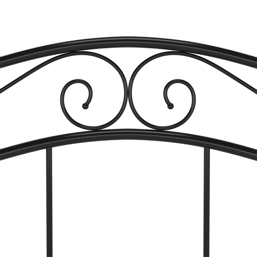 Bed Frame without Mattress Black Metal 120x200 cm