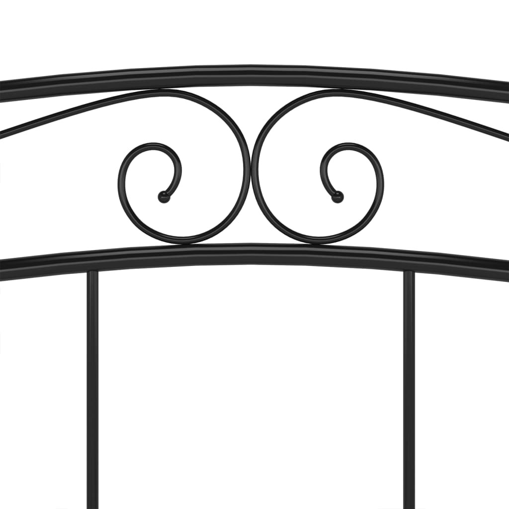 Bed Frame without Mattress Black Metal 140x200 cm