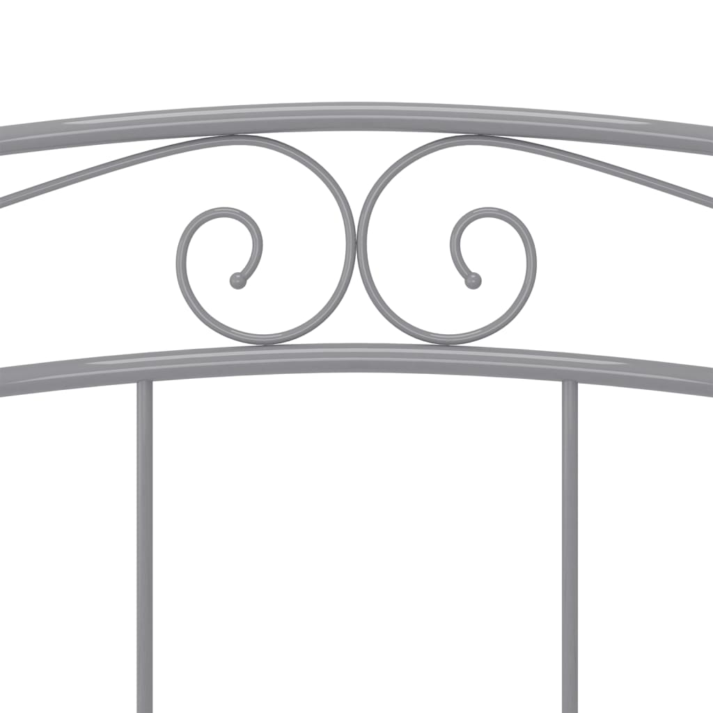 Bed Frame without Mattress Grey Metal 140x200 cm