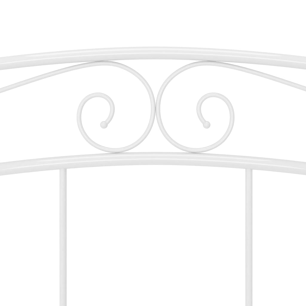 Bed Frame without Mattress White Metal 160x200 cm