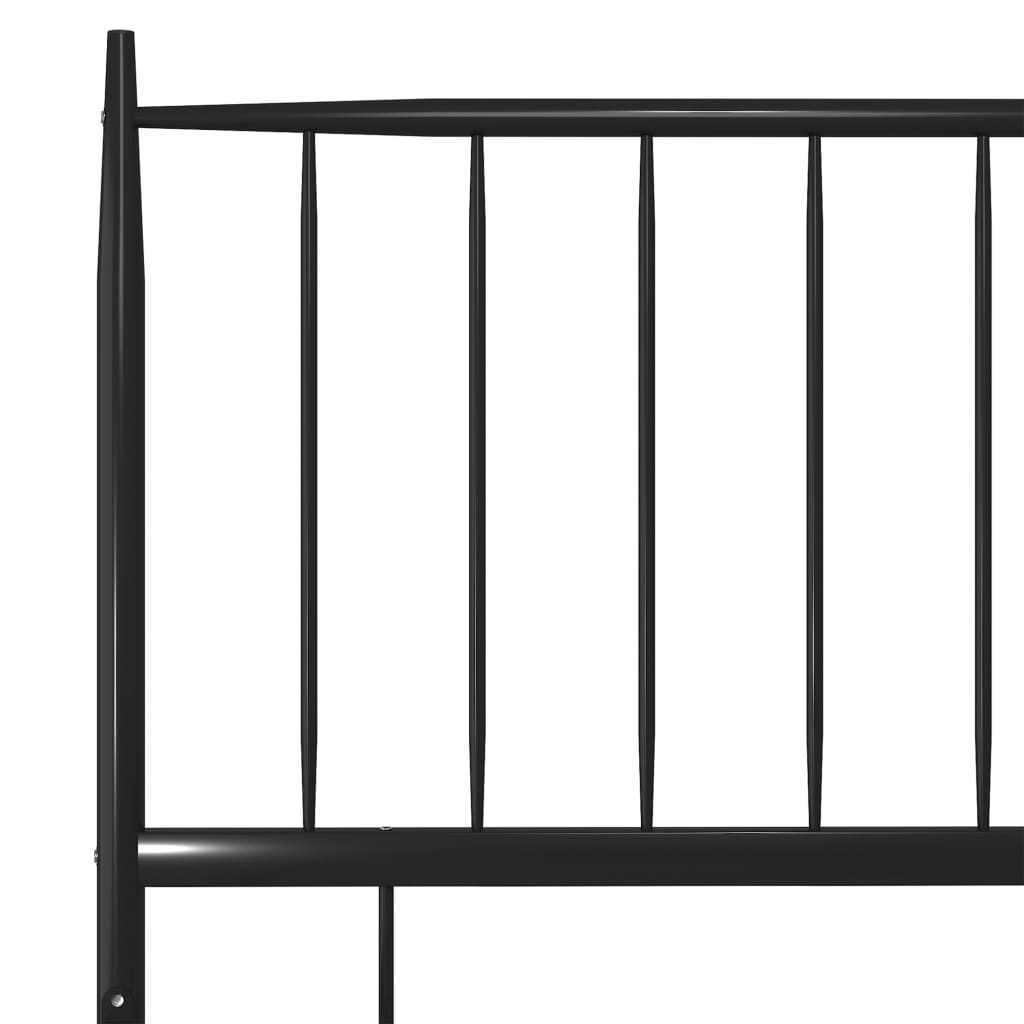 Bed Frame without Mattress Black Metal 90x200 cm
