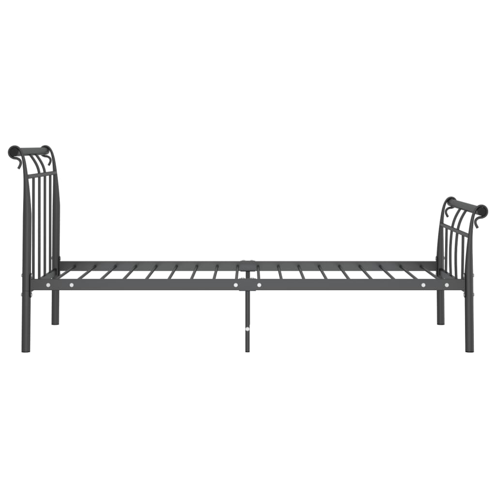 Bed Frame without Mattress Black Metal 100x200 cm