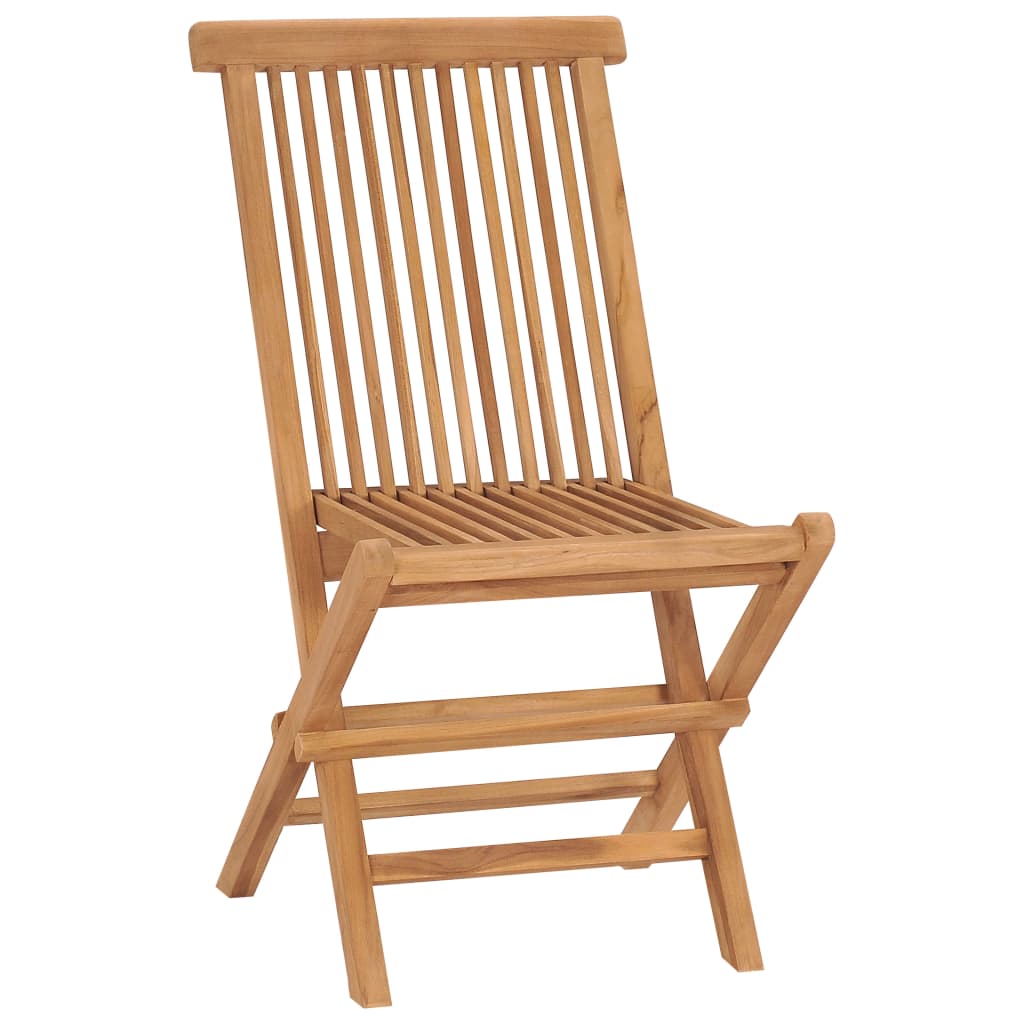 Folding Garden Chairs 4 pcs Solid Teak Wood