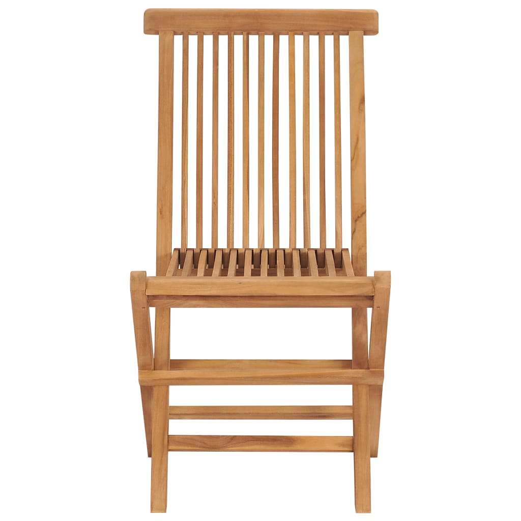 Folding Garden Chairs 4 pcs Solid Teak Wood