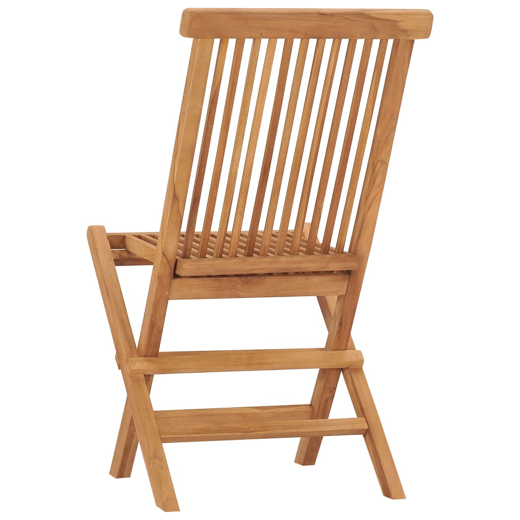 Folding Garden Chairs 4 pcs Solid Teak Wood