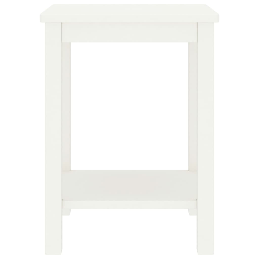 Bedside Cabinet White 35x30x47 cm Solid Pinewood