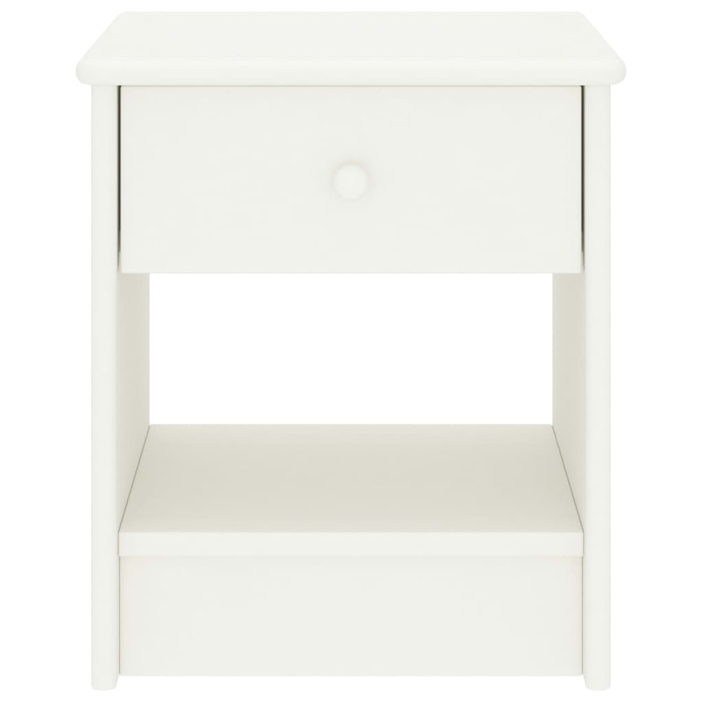 Bedside Cabinet White 35x30x40 cm Solid Pinewood